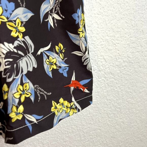 Tommy Bahama Swim Trunks Mens Size XL Naples Aloha Gray Blue Yellow NWT NEW - Picture 4 of 5